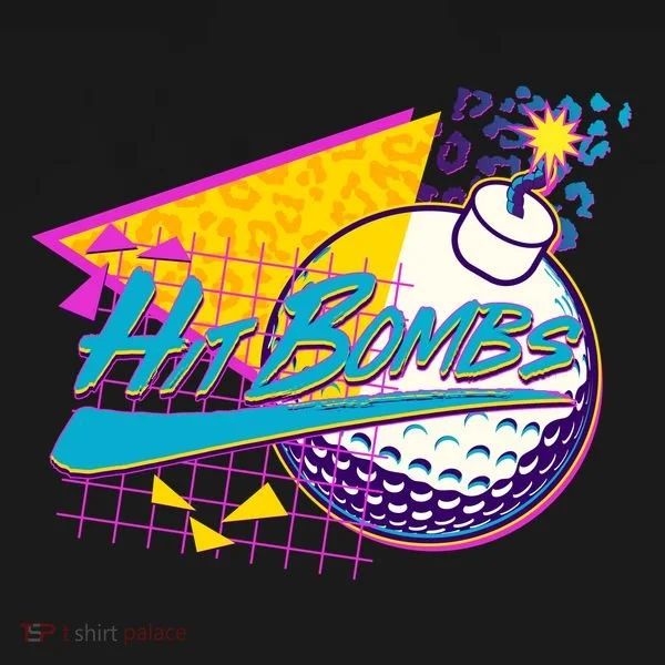 Retro 80's Hit Bombs Golfing Kids Long Sleeve Shirt