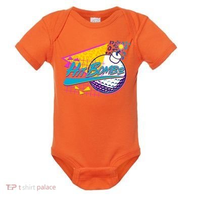 Retro 80's Hit Bombs Golfing Baby Bodysuit