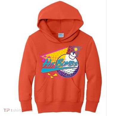 Retro 80's Hit Bombs Golfing Kids Hoodie