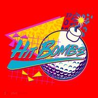 Retro 80's Hit Bombs Golfing Santa Hat thumb 1