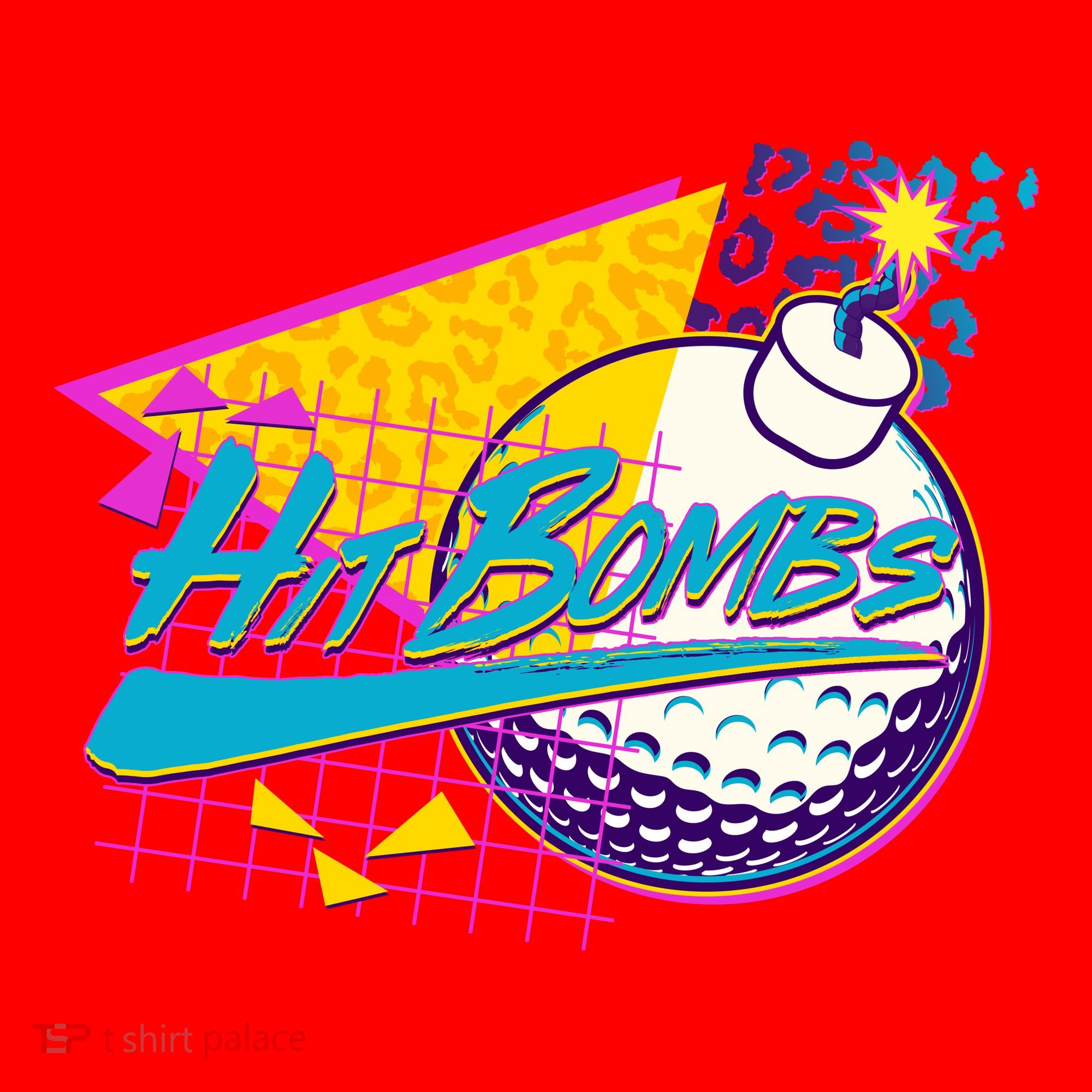 Retro 80's Hit Bombs Golfing Santa Hat