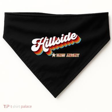 Retro 80s Hillside New Jersey Nj USA-Made Doggie Bandana