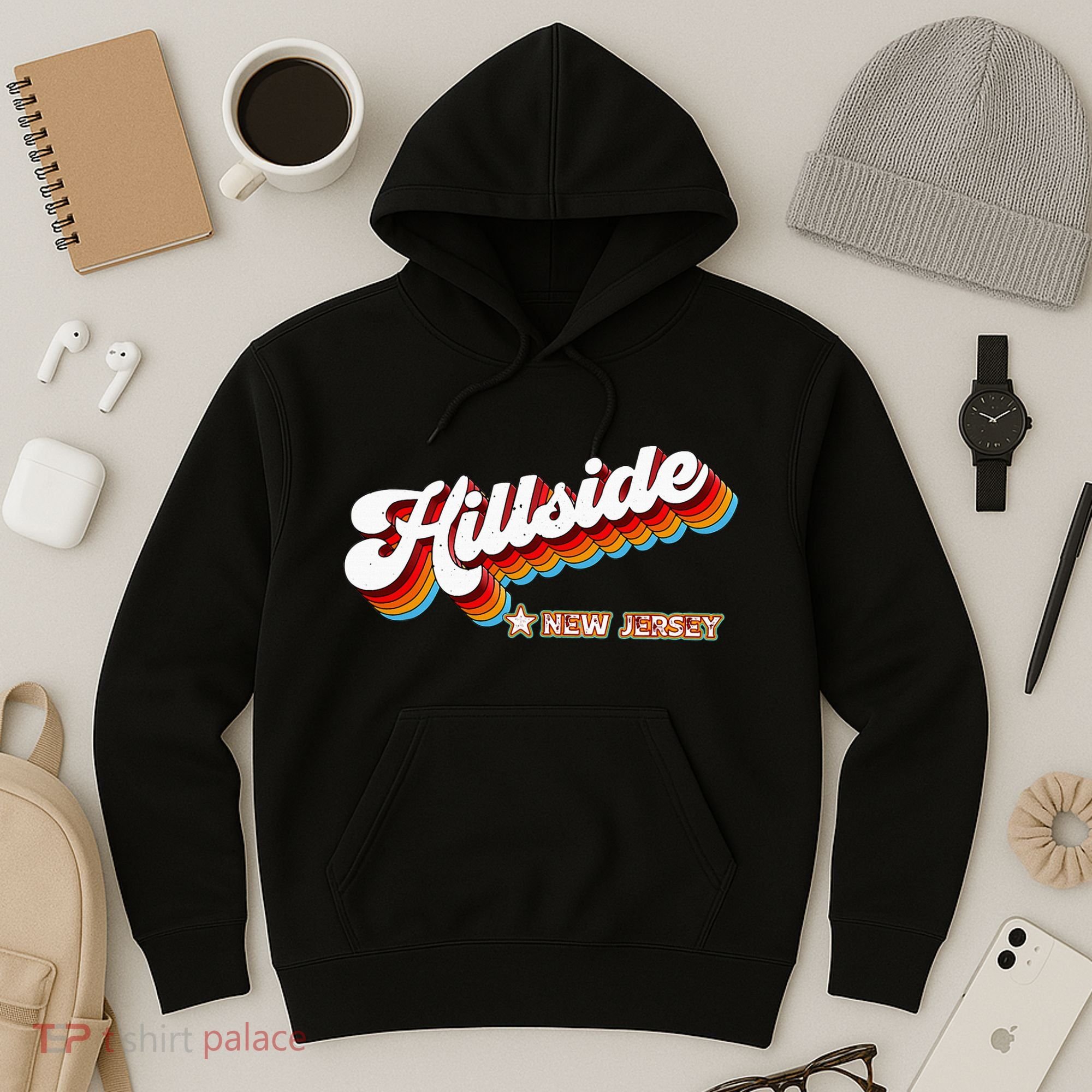 Retro 80s Hillside New Jersey Nj Hoodie