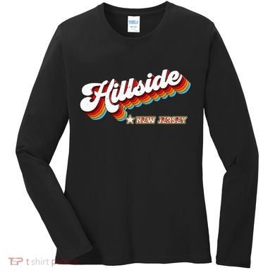 Retro 80s Hillside New Jersey Nj Women's Long Sleeve Shirt