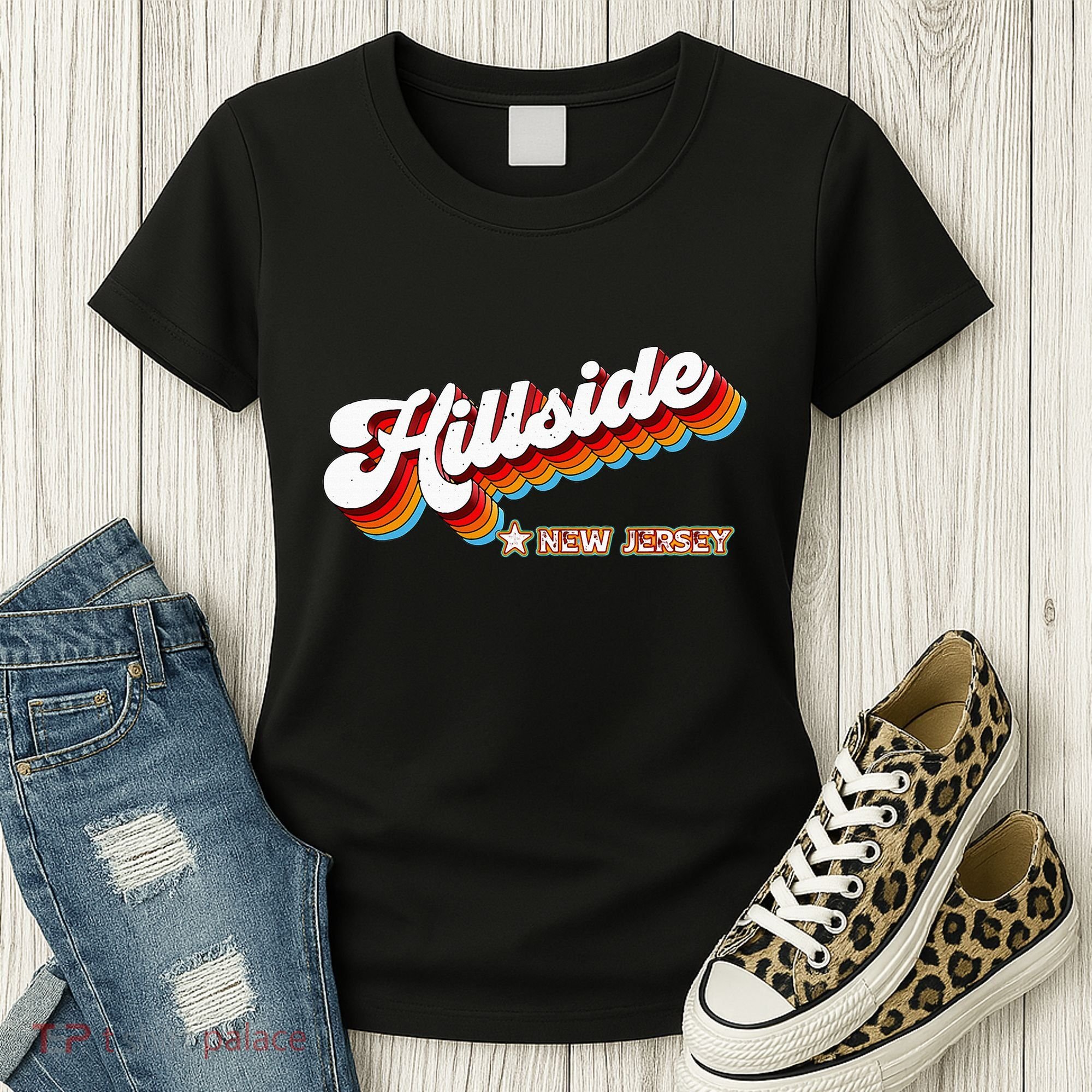Retro 80s Hillside New Jersey Nj Women's T-Shirt