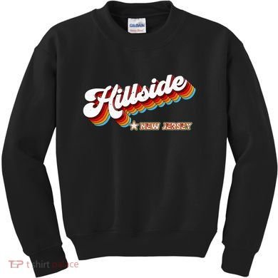 Retro 80s Hillside New Jersey Nj Kids Sweatshirt