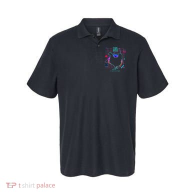 Retro 80s Japanese Chicken Aesthetic Funny Vaporwave Chicken  Polo