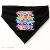 Retro 80's Leopard Print Mama Mommy Mom Bruh USA-Made Doggie Bandana thumb 0