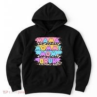 Retro 80's Leopard Print Mama Mommy Mom Bruh Hoodie thumb 0