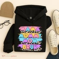 Retro 80's Leopard Print Mama Mommy Mom Bruh Hoodie thumb 4