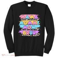 Retro 80's Leopard Print Mama Mommy Mom Bruh Sweatshirt thumb 0