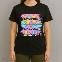 Retro 80's Leopard Print Mama Mommy Mom Bruh T-Shirt thumb 4