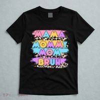 Retro 80's Leopard Print Mama Mommy Mom Bruh T-Shirt thumb 5