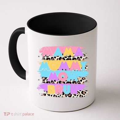 Retro 80's Leopard Print Mama Mommy Mom Bruh Coffee Mug