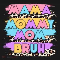 Retro 80's Leopard Print Mama Mommy Mom Bruh Women's Hoodie thumb 2