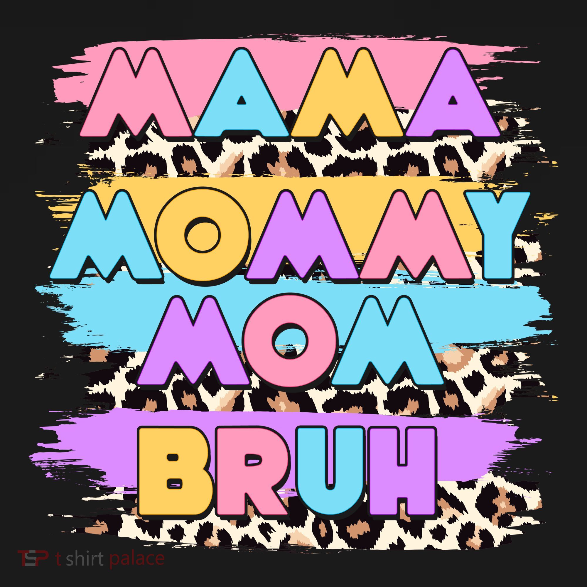 Retro 80's Leopard Print Mama Mommy Mom Bruh Women's Hoodie