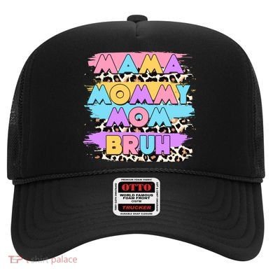 Retro 80's Leopard Print Mama Mommy Mom Bruh Hat