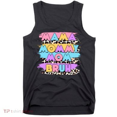 Retro 80's Leopard Print Mama Mommy Mom Bruh Tank Top