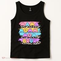 Retro 80's Leopard Print Mama Mommy Mom Bruh Tank Top thumb 2