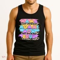 Retro 80's Leopard Print Mama Mommy Mom Bruh Tank Top thumb 3