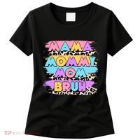 Retro 80's Leopard Print Mama Mommy Mom Bruh Women's T-Shirt thumb 0