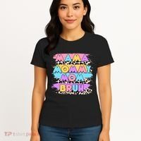 Retro 80's Leopard Print Mama Mommy Mom Bruh Women's T-Shirt thumb 4