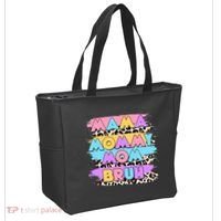 Retro 80's Leopard Print Mama Mommy Mom Bruh Tote Bag thumb 2