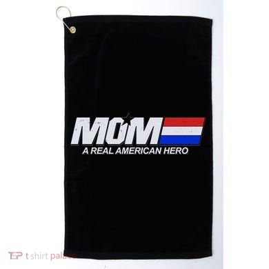 Retro 80's Mom A Real American Hero Golf Towel
