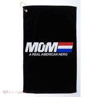 Retro 80's Mom A Real American Hero Golf Towel thumb 0