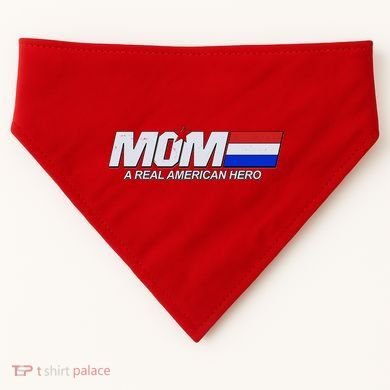 Retro 80's Mom A Real American Hero USA-Made Doggie Bandana