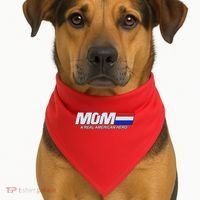 Retro 80's Mom A Real American Hero USA-Made Doggie Bandana thumb 1