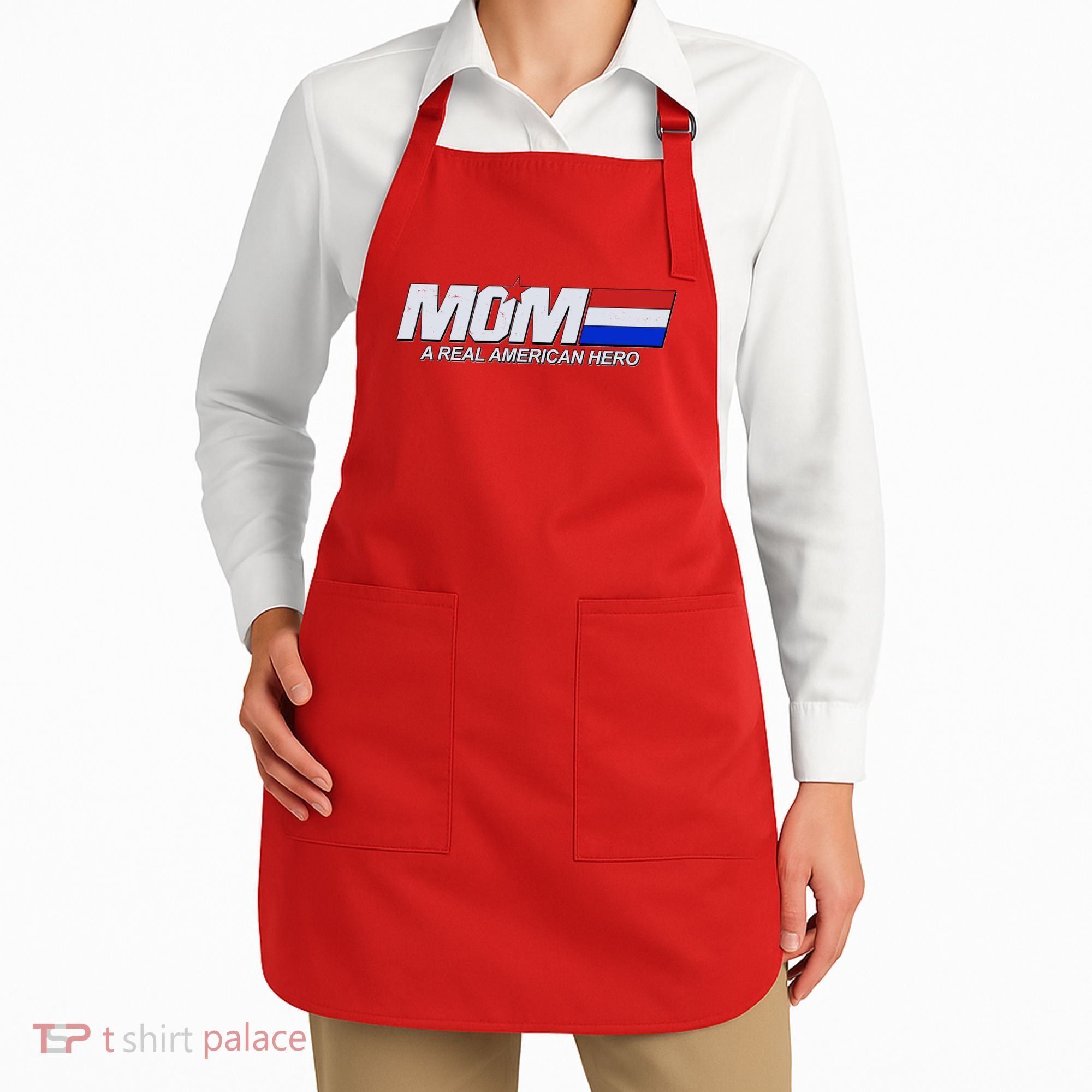 Retro 80's Mom A Real American Hero Apron