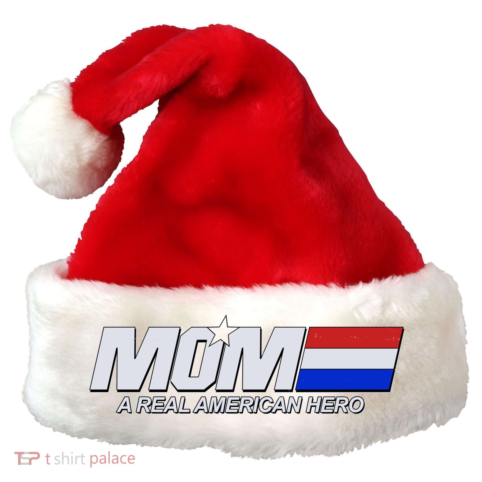 Retro 80's Mom A Real American Hero Santa Hat