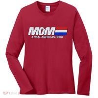 Retro 80's Mom A Real American Hero Women's Long Sleeve Shirt thumb 0