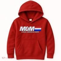 Retro 80's Mom A Real American Hero Kids Hoodie thumb 0