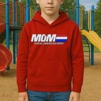 Retro 80's Mom A Real American Hero Kids Hoodie thumb 2