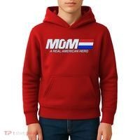 Retro 80's Mom A Real American Hero Kids Hoodie thumb 4