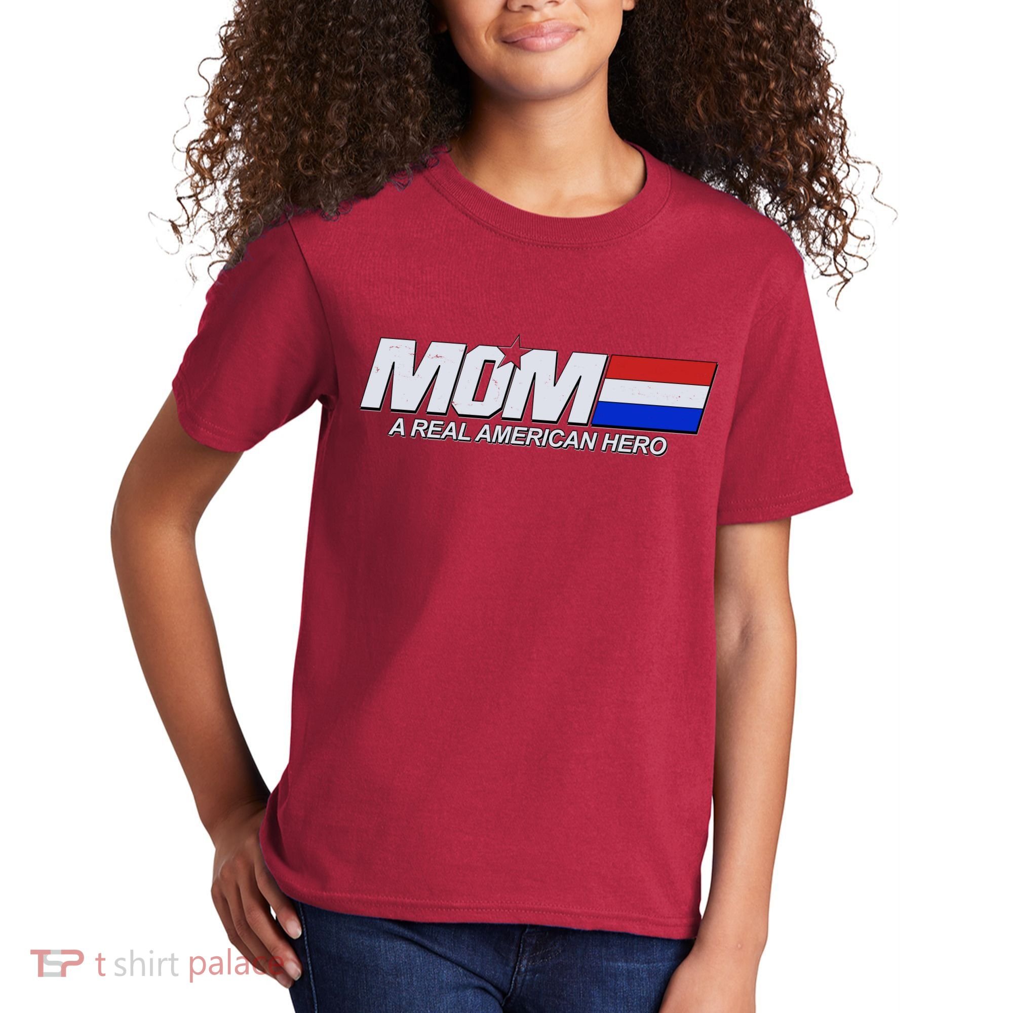 Retro 80's Mom A Real American Hero Kids T-Shirt