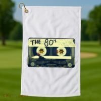 Retro 80S Mix Tape Golf Towel thumb 1