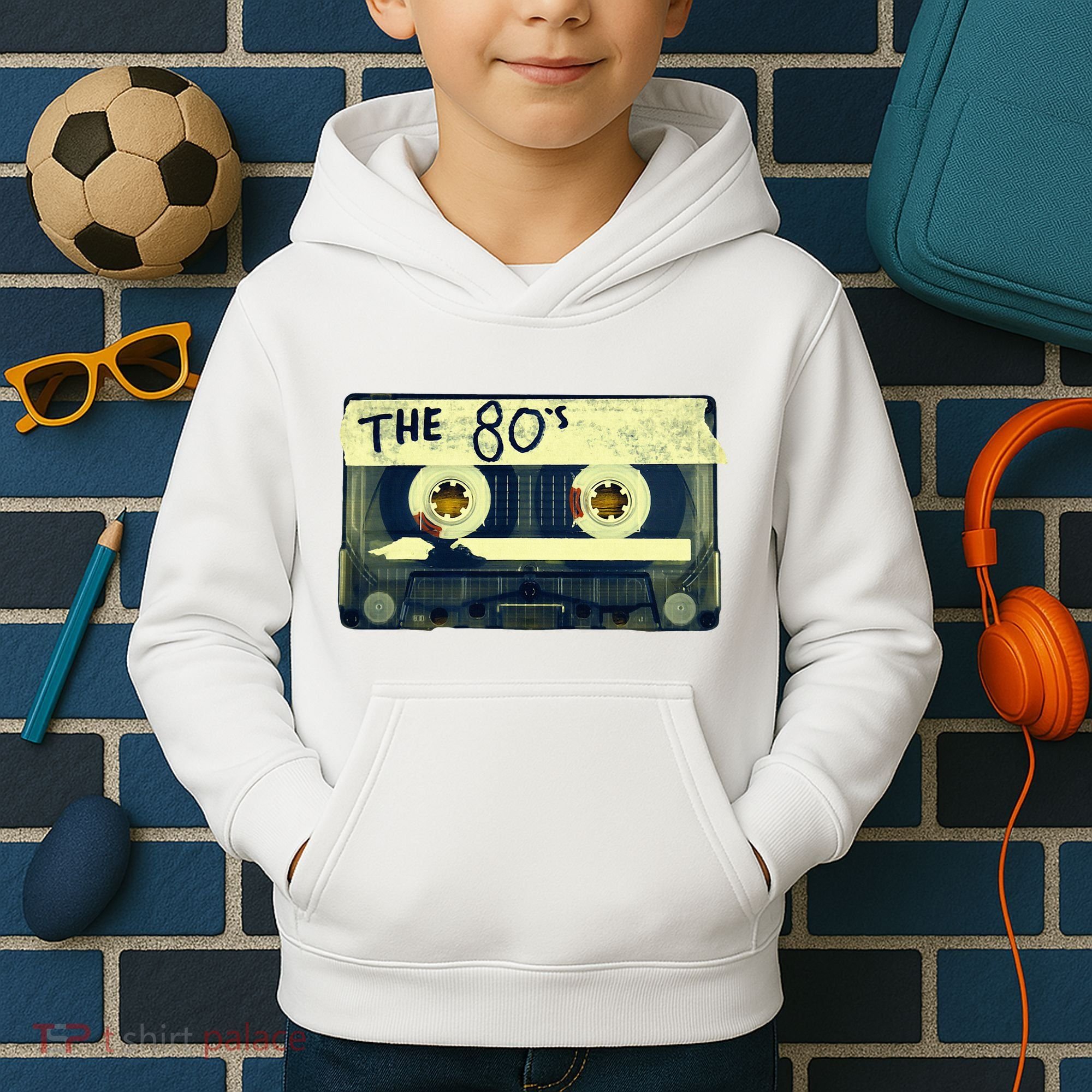 Retro 80S Mix Tape Kids Hoodie