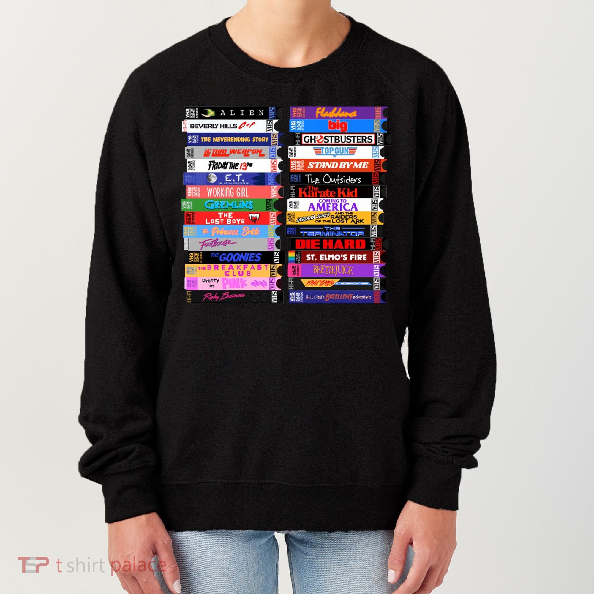Retro 80s Movies Vhs Stacks Women's Sweatshirt