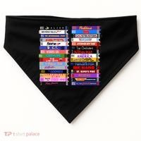 Retro 80s Movies Vhs Stacks USA-Made Doggie Bandana thumb 0
