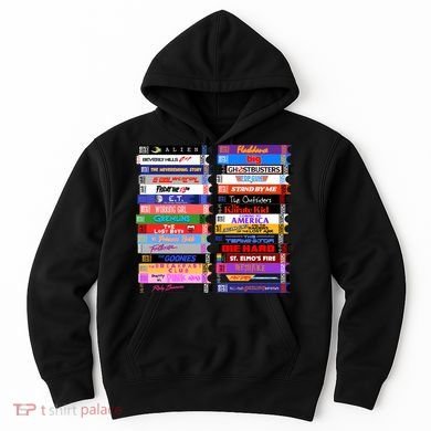 Retro 80s Movies Vhs Stacks Hoodie