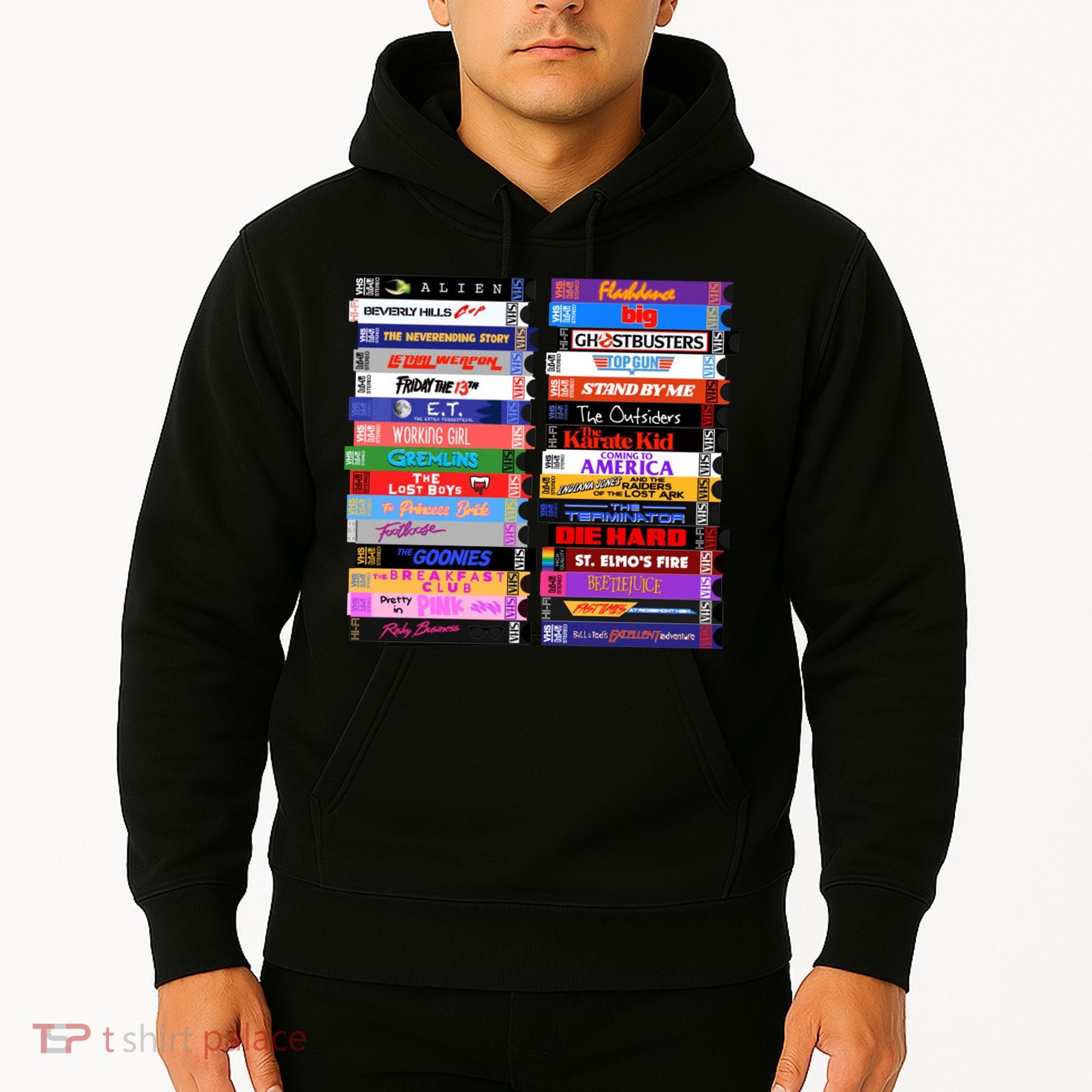 Retro 80s Movies Vhs Stacks Hoodie