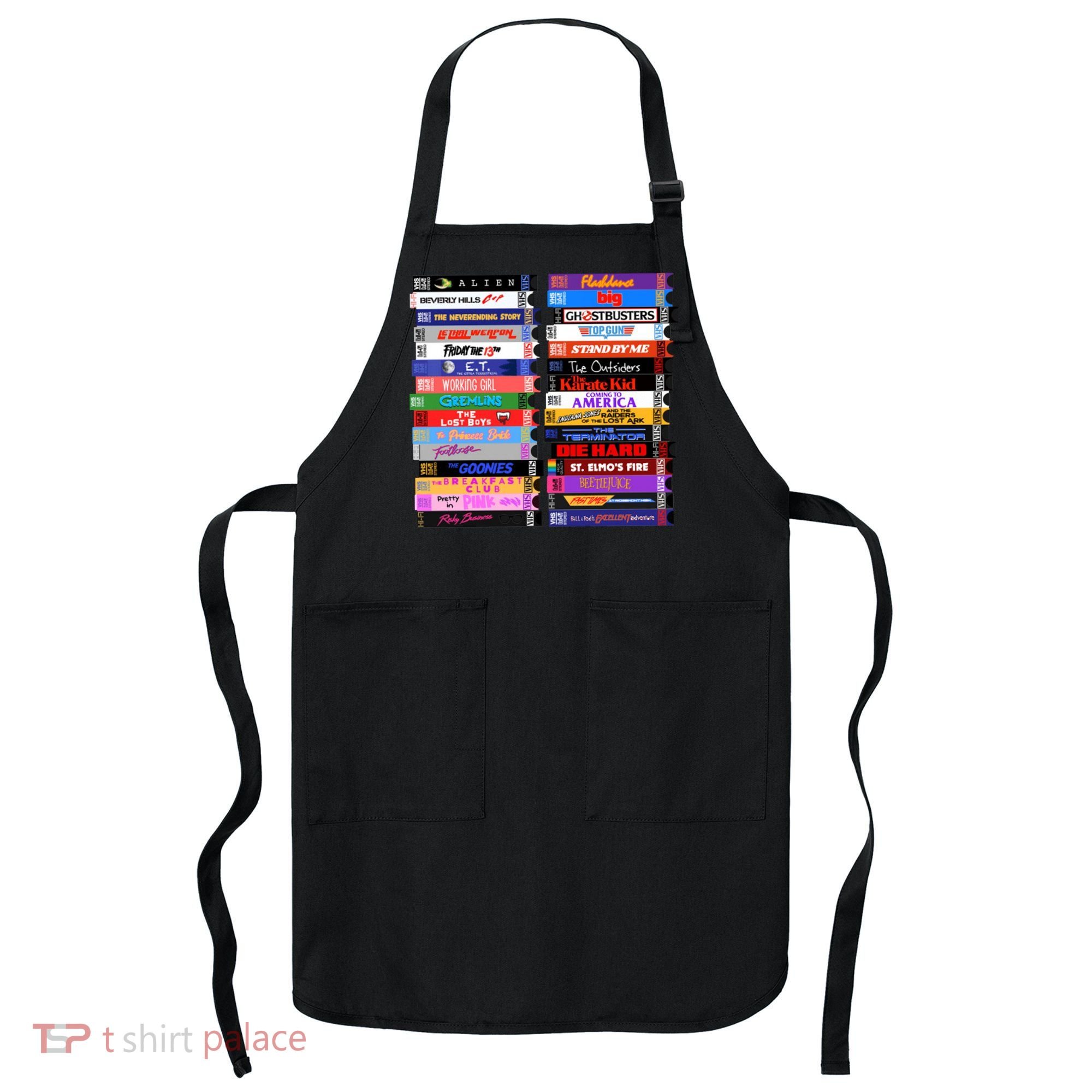 Retro 80s Movies Vhs Stacks Apron