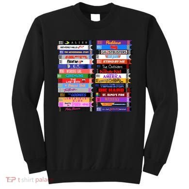 Retro 80s Movies Vhs Stacks Sweatshirt