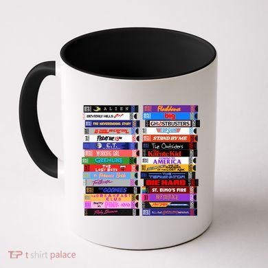 Retro 80s Movies Vhs Stacks Coffee Mug