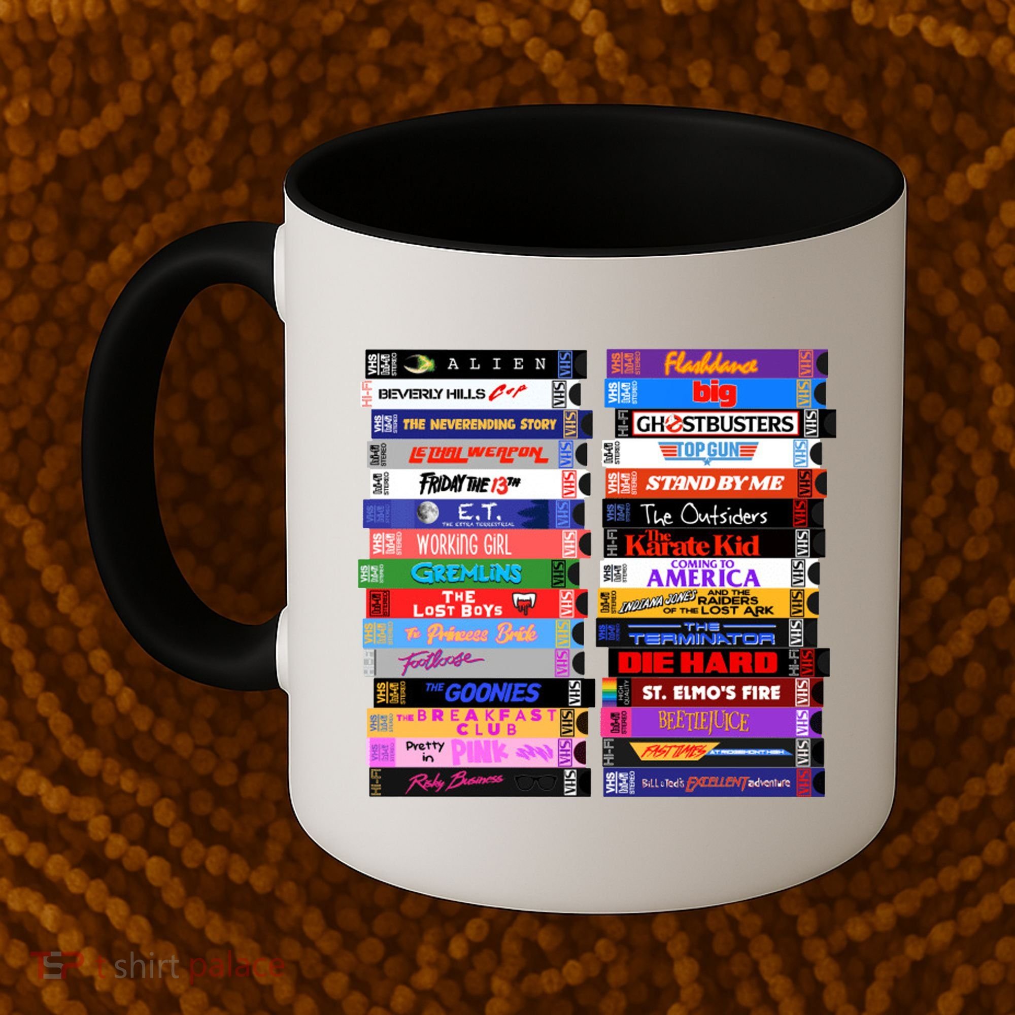 Retro 80s Movies Vhs Stacks Coffee Mug