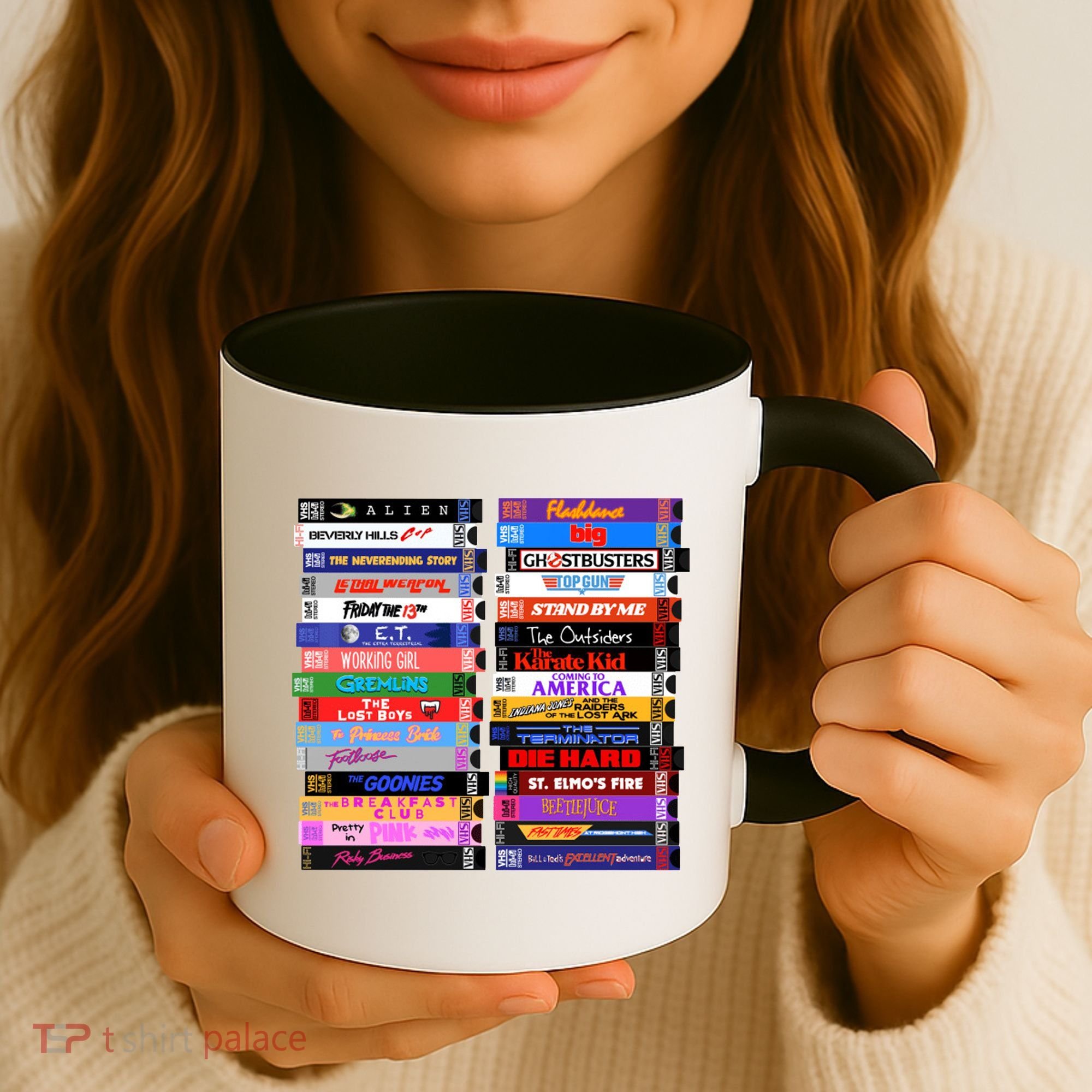 Retro 80s Movies Vhs Stacks Coffee Mug