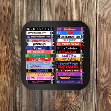 Retro 80s Movies Vhs Stacks Coaster